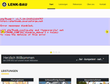 Tablet Screenshot of lenk-bau.de